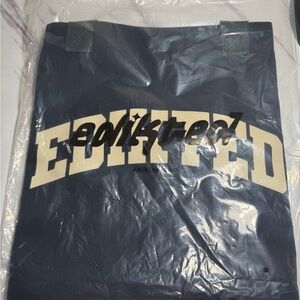 Edikted Dark Blue Graphic Tote